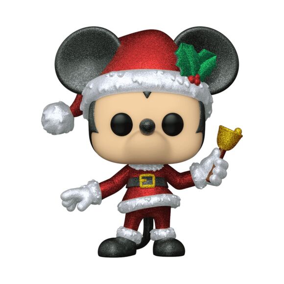 Funko Pop! Mickey Mouse in Santa Outfit (Diamond) 612 Hot Topic‎ Exclusive - Picture 1 of 2
